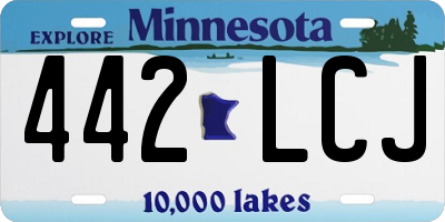 MN license plate 442LCJ