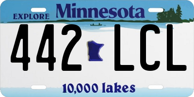 MN license plate 442LCL