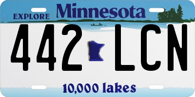 MN license plate 442LCN