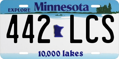MN license plate 442LCS