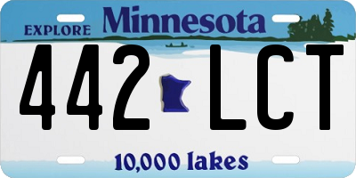 MN license plate 442LCT