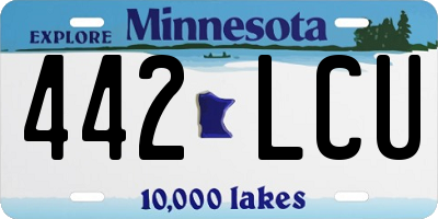 MN license plate 442LCU