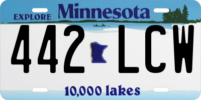 MN license plate 442LCW