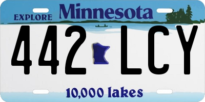 MN license plate 442LCY