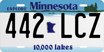 MN license plate 442LCZ