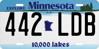 MN license plate 442LDB