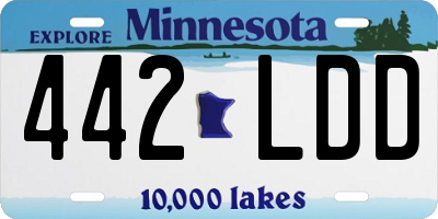 MN license plate 442LDD