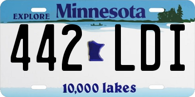 MN license plate 442LDI