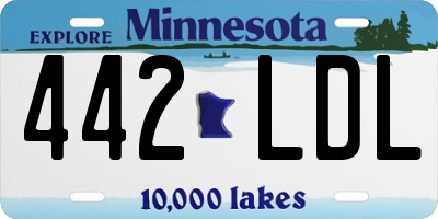 MN license plate 442LDL