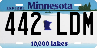 MN license plate 442LDM