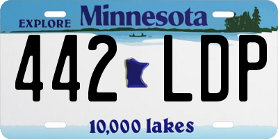 MN license plate 442LDP
