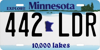 MN license plate 442LDR