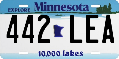 MN license plate 442LEA