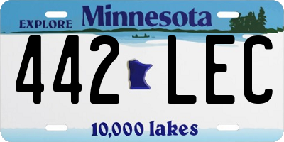 MN license plate 442LEC