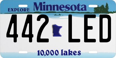 MN license plate 442LED