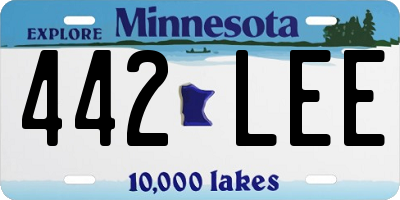 MN license plate 442LEE