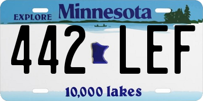 MN license plate 442LEF