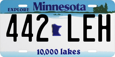 MN license plate 442LEH