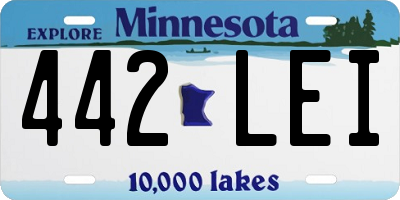 MN license plate 442LEI