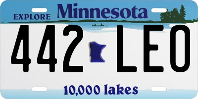 MN license plate 442LEO