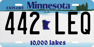 MN license plate 442LEQ