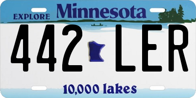 MN license plate 442LER