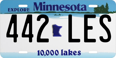MN license plate 442LES