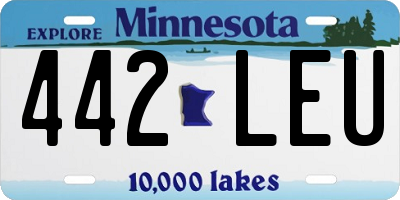 MN license plate 442LEU