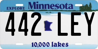 MN license plate 442LEY