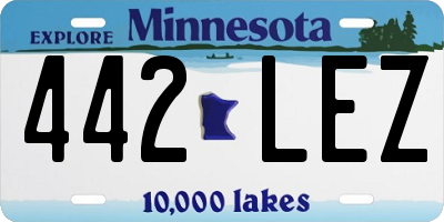 MN license plate 442LEZ