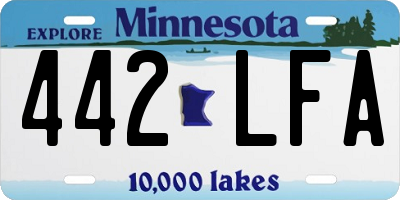 MN license plate 442LFA