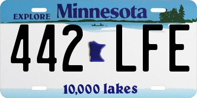 MN license plate 442LFE