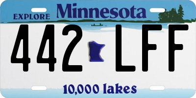 MN license plate 442LFF