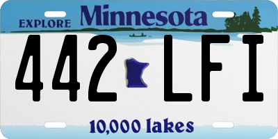 MN license plate 442LFI