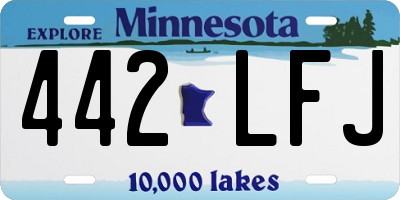MN license plate 442LFJ