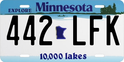 MN license plate 442LFK