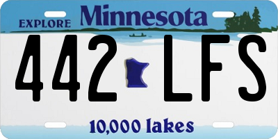 MN license plate 442LFS