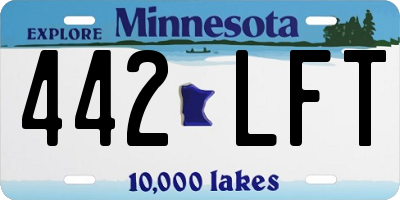 MN license plate 442LFT