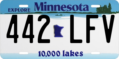 MN license plate 442LFV