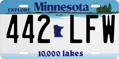 MN license plate 442LFW