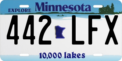 MN license plate 442LFX