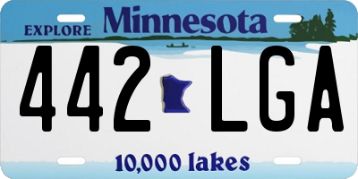 MN license plate 442LGA