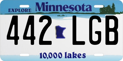 MN license plate 442LGB