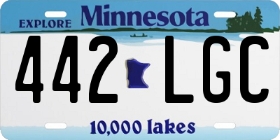 MN license plate 442LGC