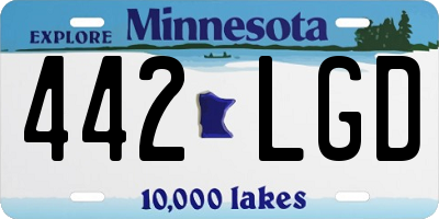 MN license plate 442LGD