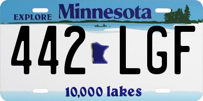 MN license plate 442LGF