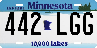 MN license plate 442LGG