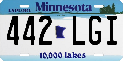 MN license plate 442LGI