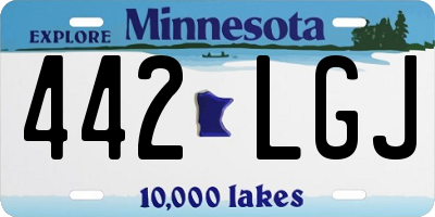 MN license plate 442LGJ