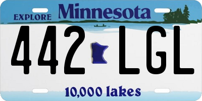 MN license plate 442LGL